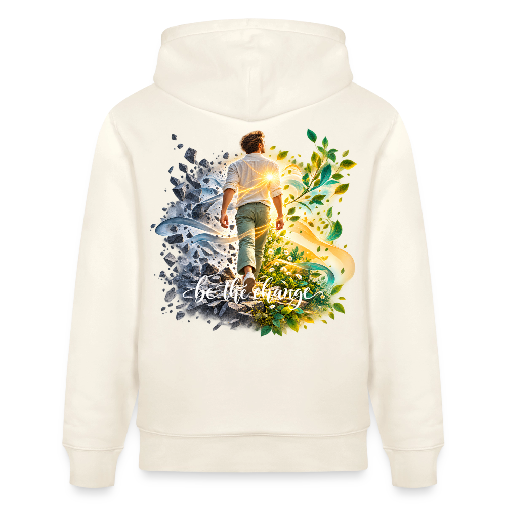 be the change /male - 100% Bio-Hoodie Unisex CRUISER - Naturweiß 