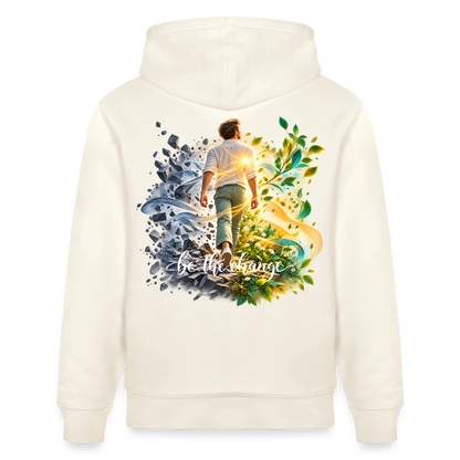 be the change /male - 100% Bio-Hoodie Unisex CRUISER - Naturweiß 