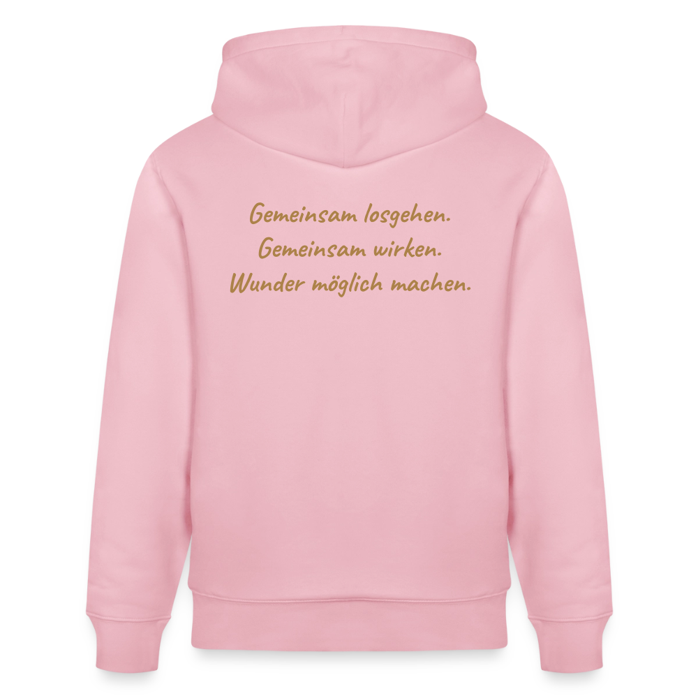 Die Eule / Gemeinsam losgehen - 100% BIO Unisex Bio-Hoodie CRUISER - Hellrosa
