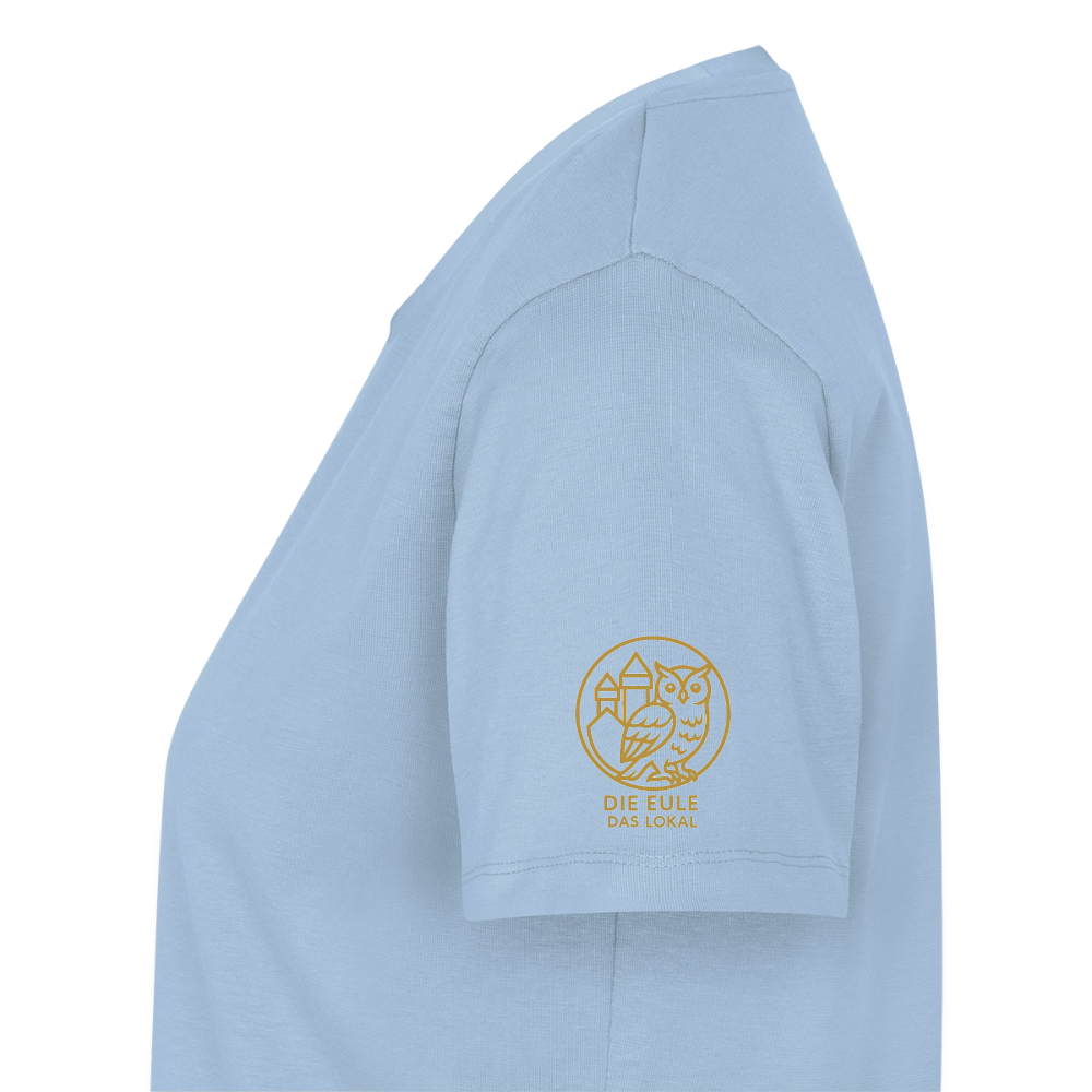 Die Eule / Gemeinsam losgehen - 100% BIO Frauen Premium T-Shirt - Hellblau