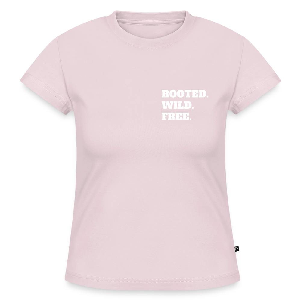 ROOTED - SLIM FIT Frauen Organic T-Shirt - Puderrosa
