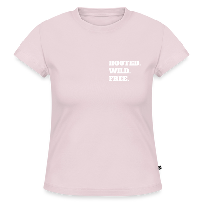 ROOTED - SLIM FIT Frauen Organic T-Shirt - Puderrosa