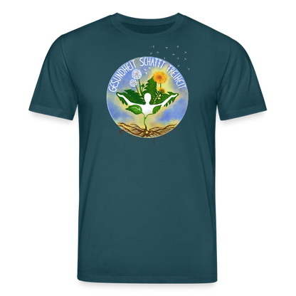 Gesundheit schafft Freiheit (Natur ist kein Trend) / 100% Bio T-Shirt Herren - Dunkles Petrol