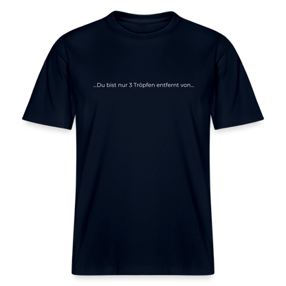Nur 3 Trōpfen - RELAXED FIT Unisex Organic T-Shirt - Navy