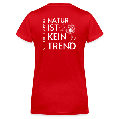 Gesundheit schafft Freiheit (Natur ist kein Trend) / 100% Bio Frauen Bio-T-Shirt mit V-Ausschnitt - Rot