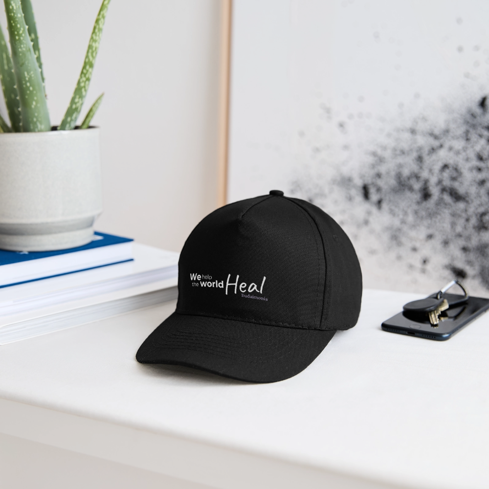 We help the world Heal - 100%Bio Baseballkappe - Schwarz
