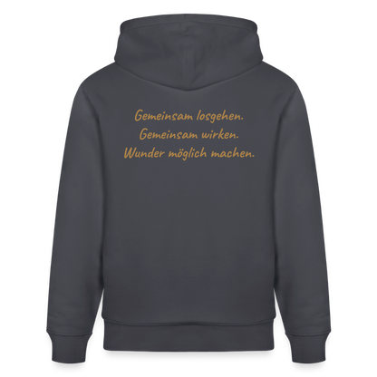 Die Eule / Gemeinsam losgehen - 100% BIO Unisex Bio-Hoodie CRUISER - Indigoblau