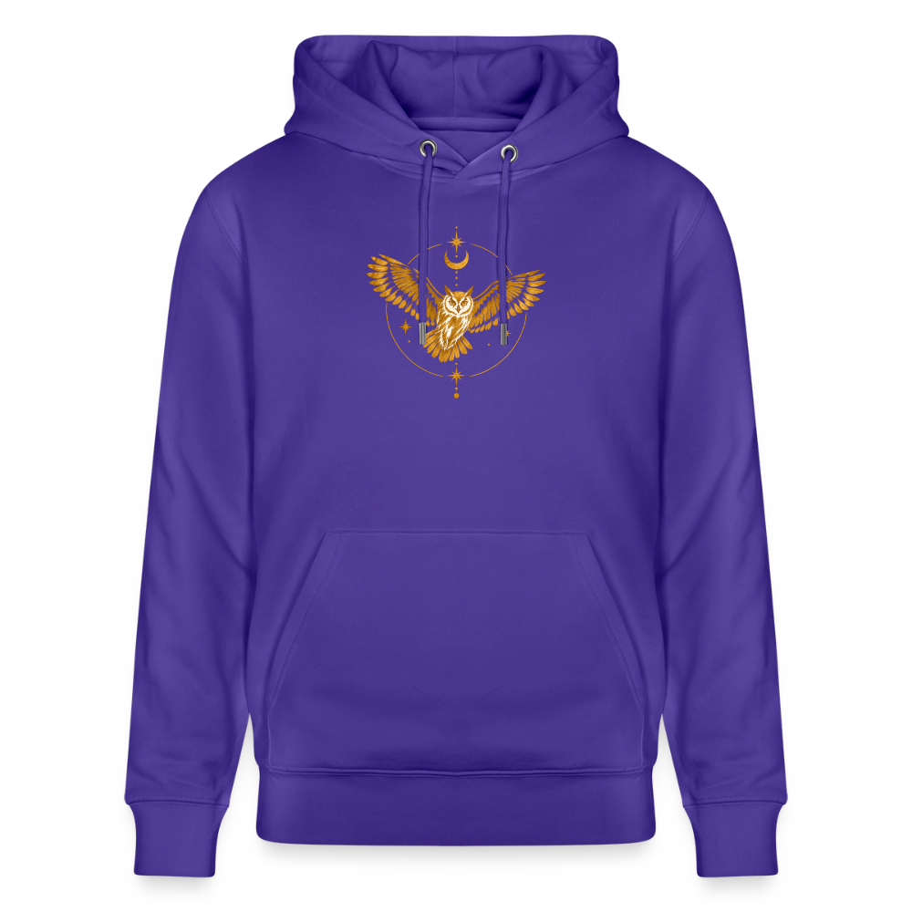 Die Eule / Gemeinsam losgehen - 100% BIO Unisex Bio-Hoodie CRUISER - Purple Love 