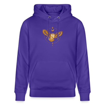 Die Eule / Gemeinsam losgehen - 100% BIO Unisex Bio-Hoodie CRUISER - Purple Love 