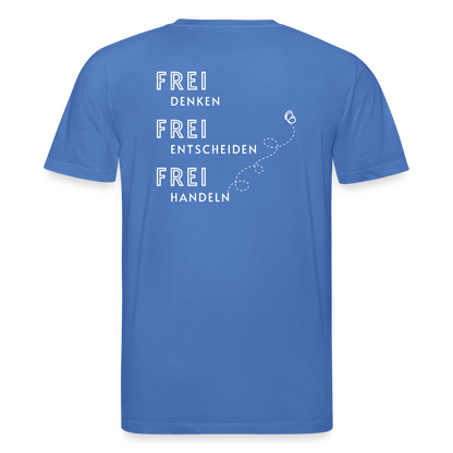 Gesundheit schafft Freiheit (FREI) / 100% Bio T-Shirt Herren - Achtsames Blau