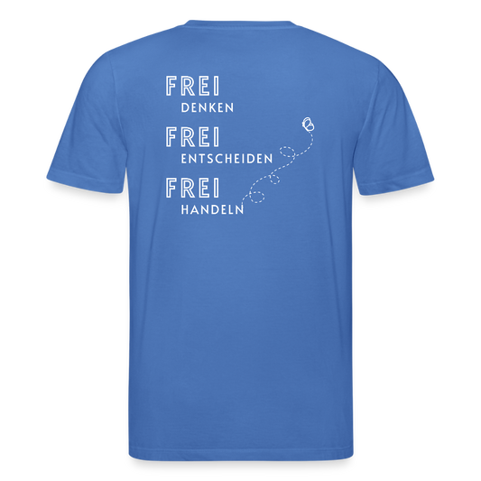 Gesundheit schafft Freiheit (FREI) / 100% Bio T-Shirt Herren - Achtsames Blau