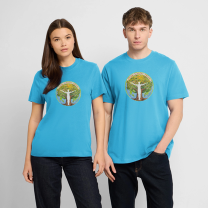 Wissen schafft Freiheit (Natürlich) / 100% Bio T-Shirt Herren - Aquablau