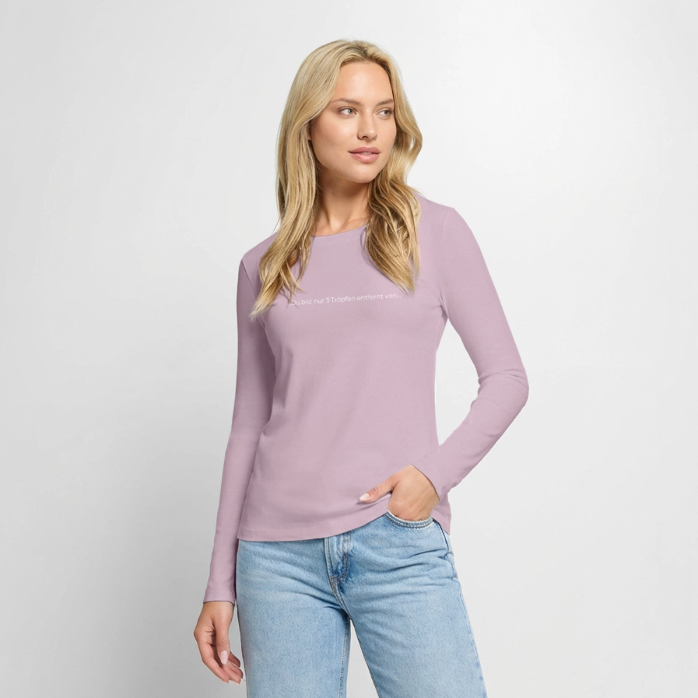 Nur 3 Trōpfen - Frauen Premium Langarmshirt - Altrosa