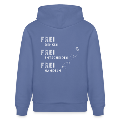 Gesundheit schafft Freiheit (FREI) / 100% Bio Unisex-Kapuzenpullover - Blau