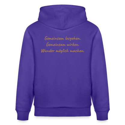 Die Eule / Gemeinsam losgehen - 100% BIO Unisex Bio-Hoodie CRUISER - Purple Love 