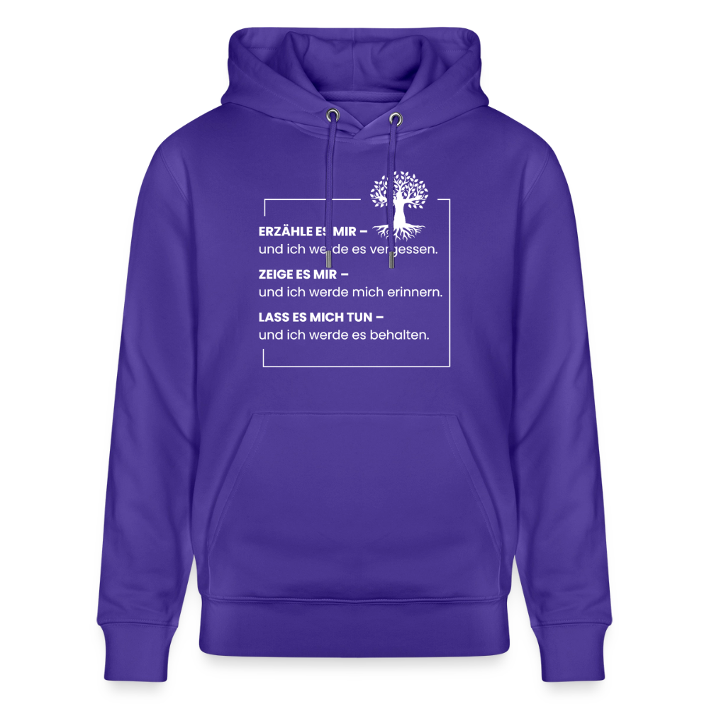 Wissen schafft Freiheit (Erzähle es mir) / Unisex Bio-Hoodie - Purple Love 