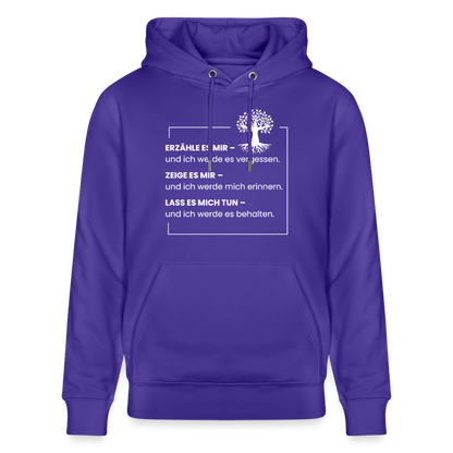 Wissen schafft Freiheit (Erzähle es mir) / Unisex Bio-Hoodie - Purple Love 