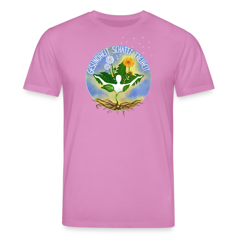 Gesundheit schafft Freiheit (Natürlich) / 100% Bio T-Shirt Herren - Pink