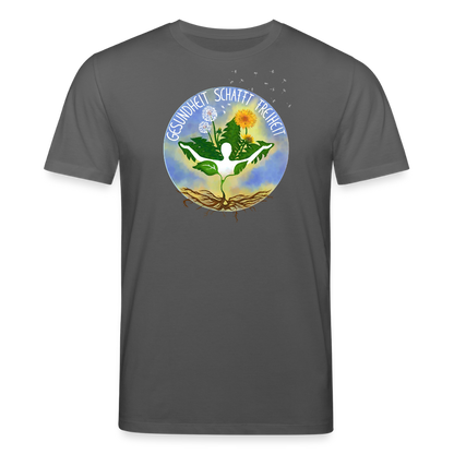 Gesundheit schafft Freiheit (Natur ist kein Trend) / 100% Bio T-Shirt Herren - Anthrazit