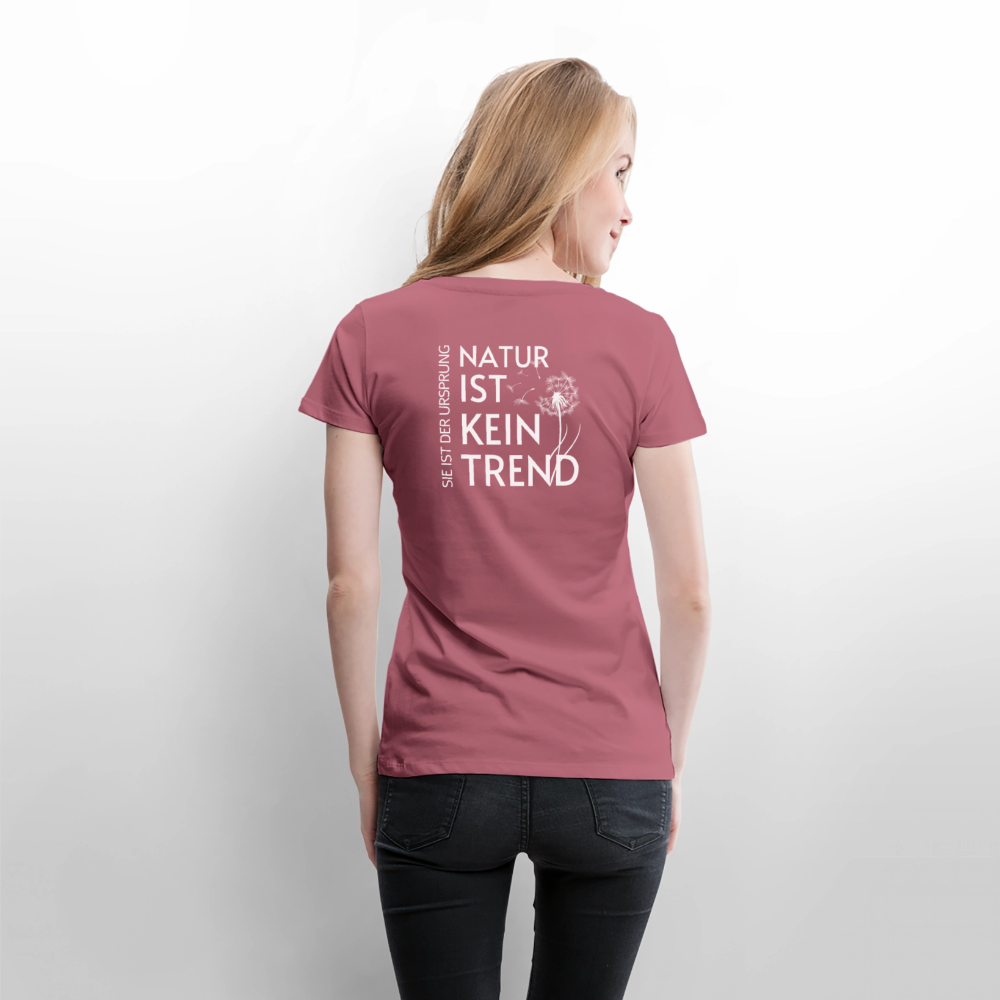 Gesundheit schafft Freiheit (Natur ist kein Trend) / 100% Bio Frauen Premium T-Shirt (weiß) - Mauve