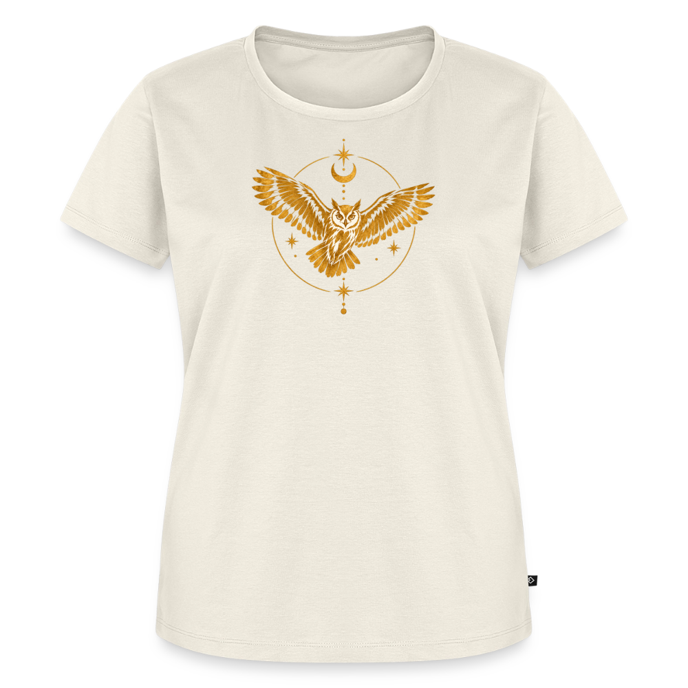 Die Eule / Gemeinsam losgehen - 100% BIO Frauen Premium T-Shirt - Naturweiß