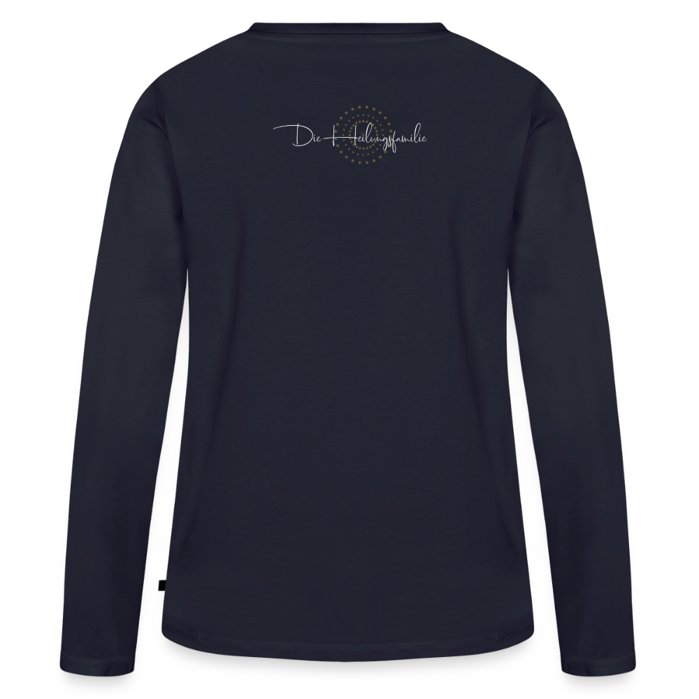 Nur 3 Trōpfen v2 - Frauen Premium Langarmshirt - Navy