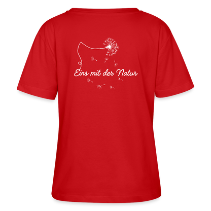 Gesundheit schafft Freiheit (Eins mit der Natur) / 100% Bio Frauen T-Shirt Relaxed Rundhals - Rot