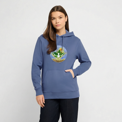 Gesundheit schafft Freiheit (FREI) / 100% Bio Unisex-Kapuzenpullover - Blau