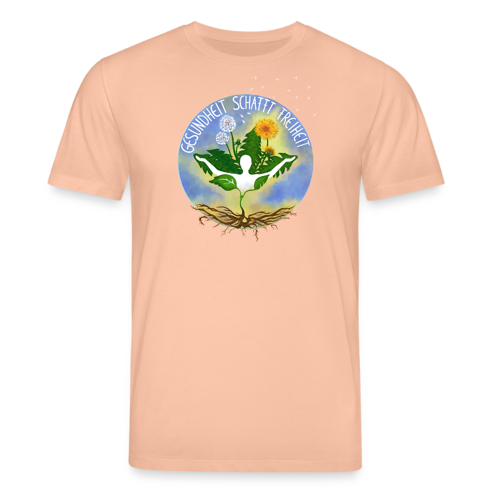 Gesundheit schafft Freiheit (FREI) / 100% Bio T-Shirt Herren - Pfirsich