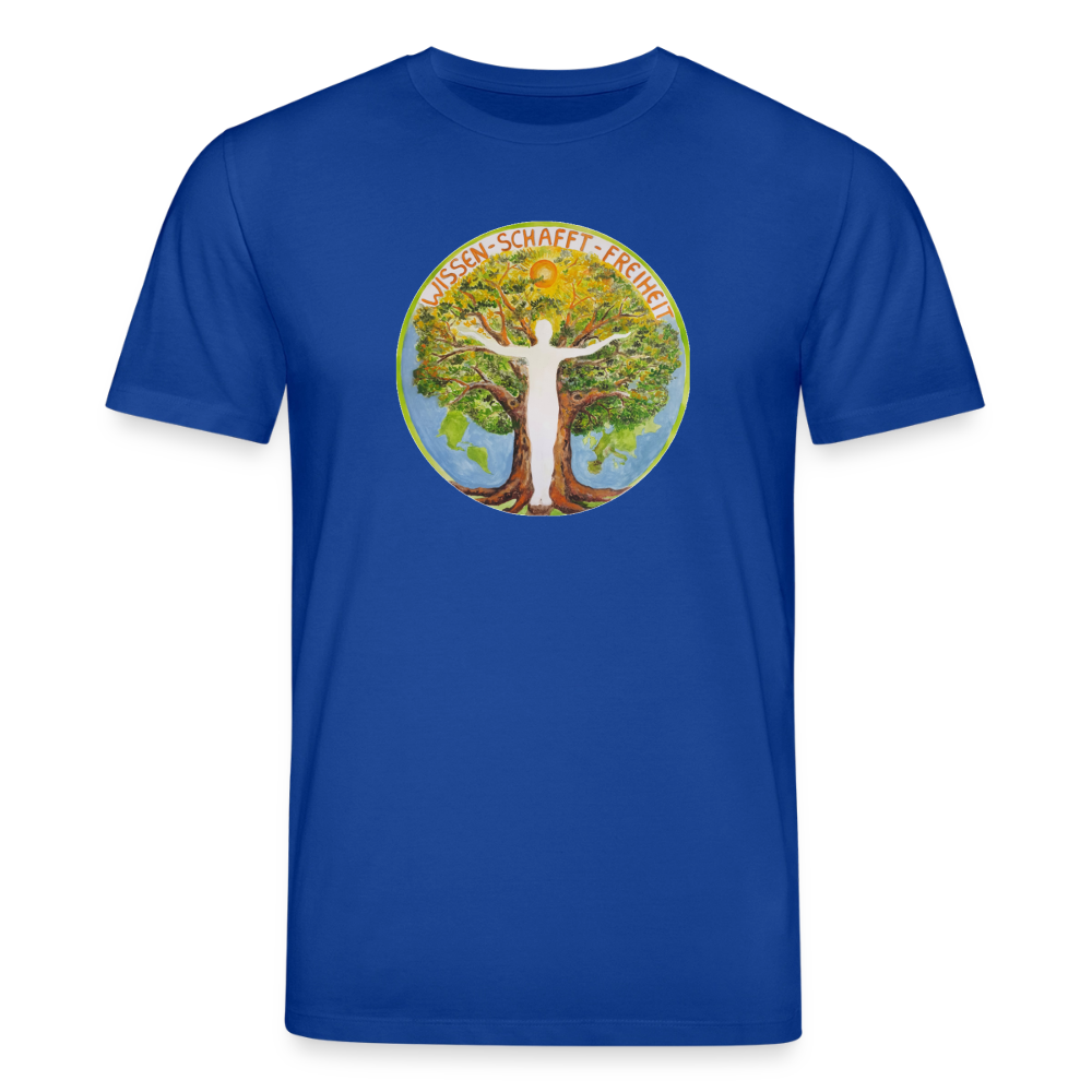Wissen schafft Freiheit (Natürlich) / 100% Bio T-Shirt Herren - Dunkelblau