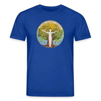Wissen schafft Freiheit (Natürlich) / 100% Bio T-Shirt Herren - Dunkelblau
