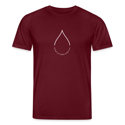 Nur 3 Trōpfen entfernt v2 - Unisex Bio-T-Shirt - Burgunderrot
