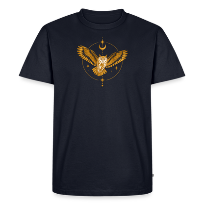 Die Eule / Gemeinsam losgehen - 100% BIO Männer Premium T-Shirt - Navy