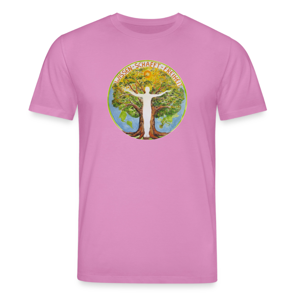 Wissen schafft Freiheit (Natürlich) / 100% Bio T-Shirt Herren - Pink
