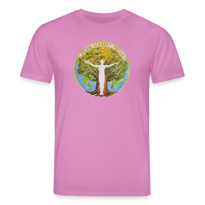 Wissen schafft Freiheit (Natürlich) / 100% Bio T-Shirt Herren - Pink