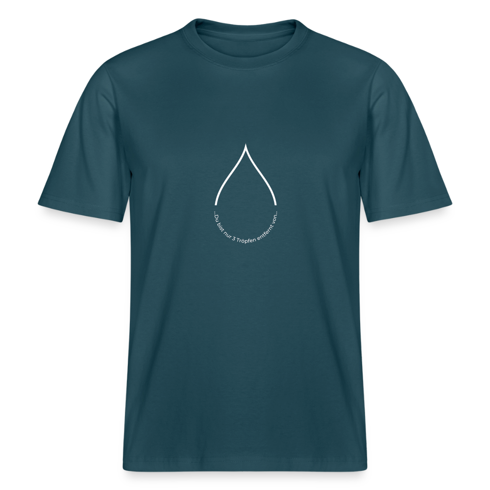 Nur 3 Trōpfen v2 - RELAXED FIT Unisex Organic T-Shirt - Dunkles Petrol