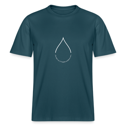 Nur 3 Trōpfen v2 - RELAXED FIT Unisex Organic T-Shirt - Dunkles Petrol