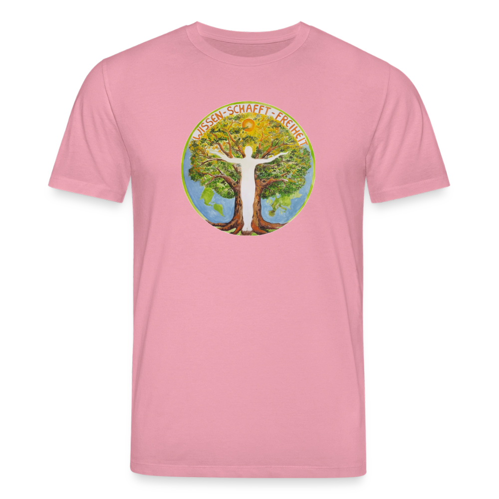 Wissen schafft Freiheit (Natürlich) / 100% Bio T-Shirt Herren - Lila Traum