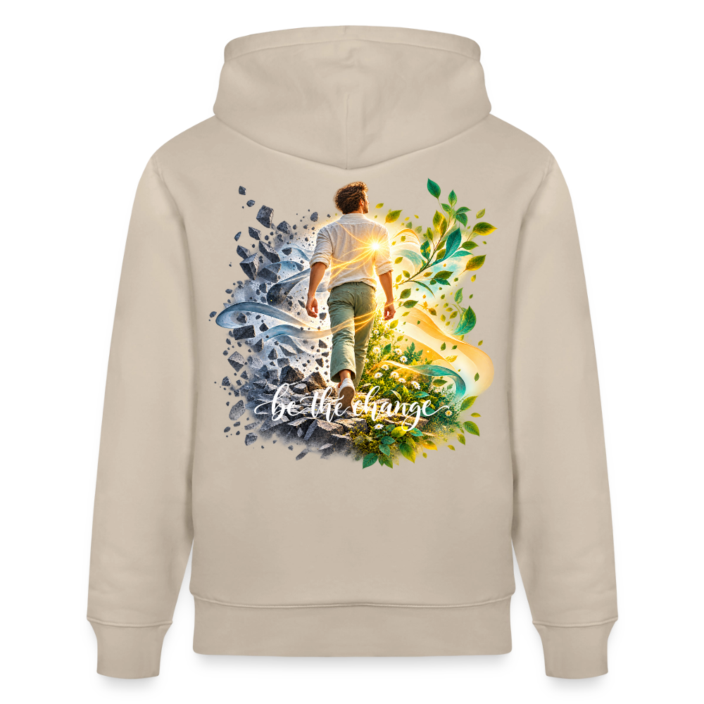 be the change /male - 100% Bio-Hoodie Unisex CRUISER - Beige