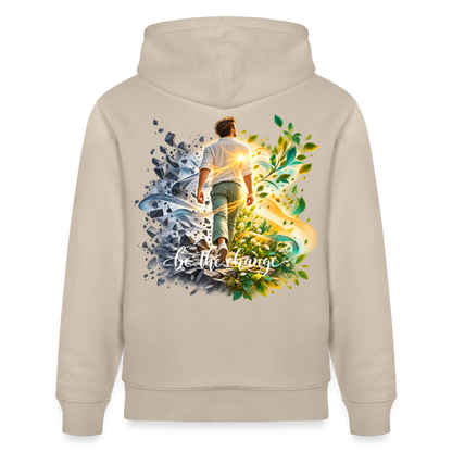 be the change /male - 100% Bio-Hoodie Unisex CRUISER - Beige