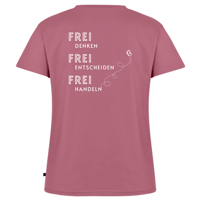 Gesundheit schafft Freiheit (FREI) / 100% Bio Frauen Bio-T-Shirt mit V-Ausschnitt - Mauve
