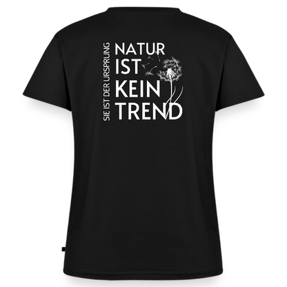 Gesundheit schafft Freiheit (Natur ist kein Trend) / 100% Bio Frauen Bio-T-Shirt mit V-Ausschnitt - Schwarz