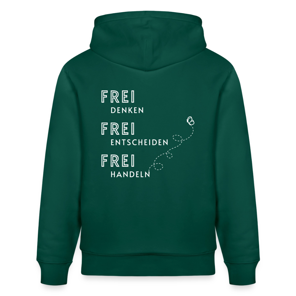 Gesundheit schafft Freiheit (FREI) / 100% Bio Unisex-Kapuzenpullover - Forest