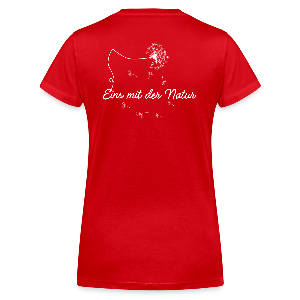 Gesundheit schafft Freiheit (Eins mit der Natur) / 100% Bio Frauen Bio-T-Shirt mit V-Ausschnitt - Rot