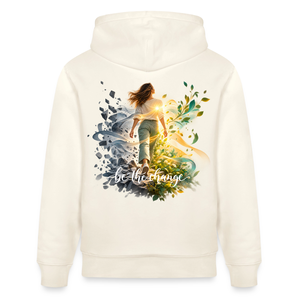 be the change /female - 100% Bio-Hoodie Unisex CRUISER - Naturweiß 