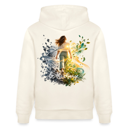 be the change /female - 100% Bio-Hoodie Unisex CRUISER - Naturweiß 