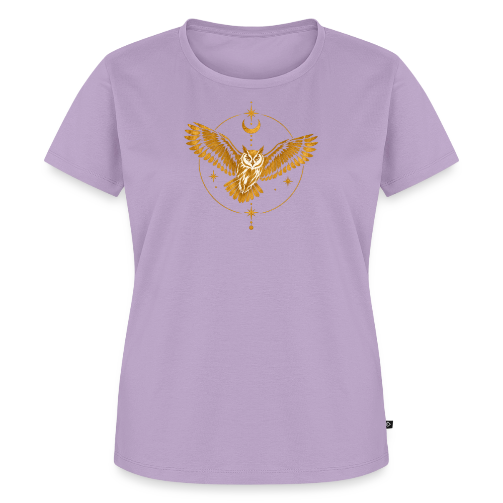 Die Eule / Gemeinsam losgehen - 100% BIO Frauen Premium T-Shirt - Lavendel