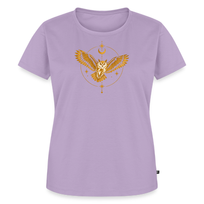 Die Eule / Gemeinsam losgehen - 100% BIO Frauen Premium T-Shirt - Lavendel