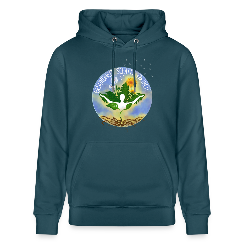 Gesundheit schafft Freiheit (FREI) / 100% Bio Unisex-Kapuzenpullover - Dunkles Petrol