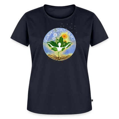 Gesundheit schafft Freiheit (1) / 100% Bio Frauen Premium T-Shirt (weiß) - Navy